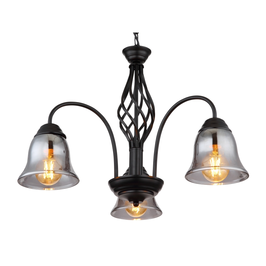 Globo - Lampadario a sospensione con catena 3xE27/60W/230V