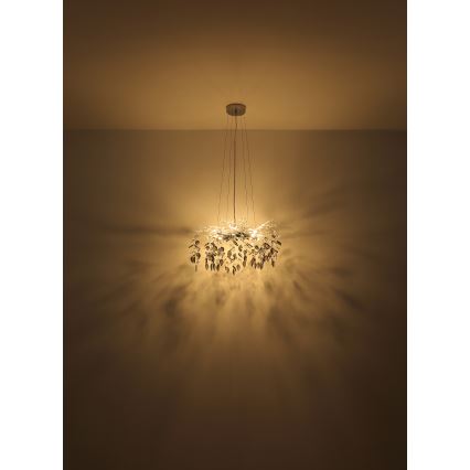 Globo - Lampadario a sospensione con filo 8xG9/8W/230V diametro 61 cm oro