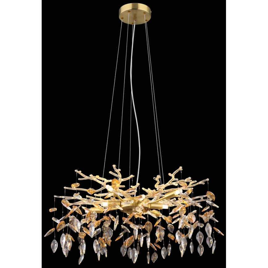 Globo - Lampadario a sospensione con filo 8xG9/8W/230V diametro 61 cm oro