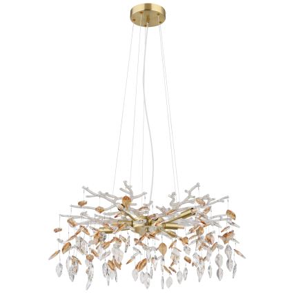 Globo - Lampadario a sospensione con filo 8xG9/8W/230V diametro 61 cm oro