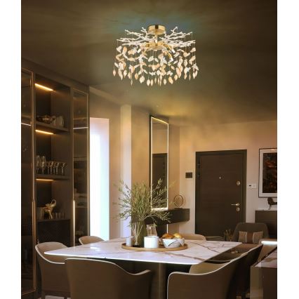 Globo - Lampadario a stelo 8xG9/8W/230V oro