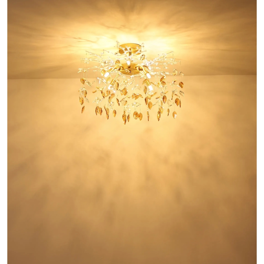 Globo - Lampadario a stelo 8xG9/8W/230V oro