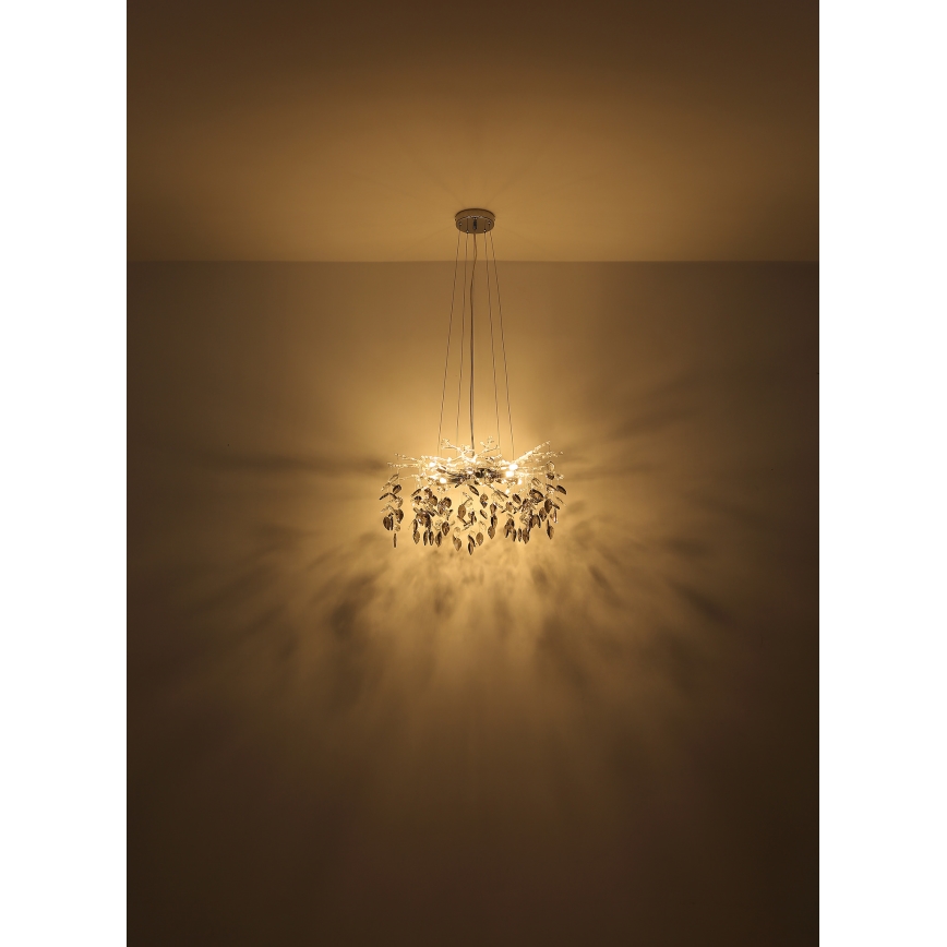 Globo - Lampadario a sospensione con filo 8xG9/8W/230V diametro 61 cm cromo lucido
