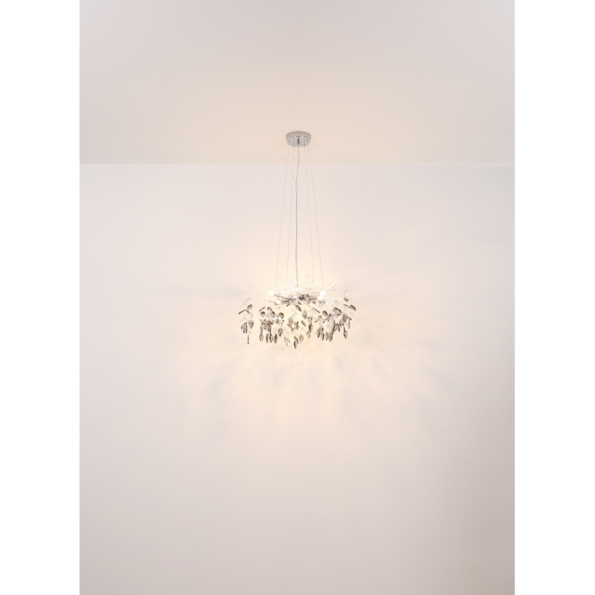 Globo - Lampadario a sospensione con filo 8xG9/8W/230V diametro 61 cm cromo lucido