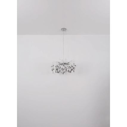 Globo - Lampadario a sospensione con filo 8xG9/8W/230V diametro 61 cm cromo lucido
