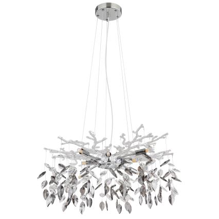 Globo - Lampadario a sospensione con filo 8xG9/8W/230V diametro 61 cm cromo lucido