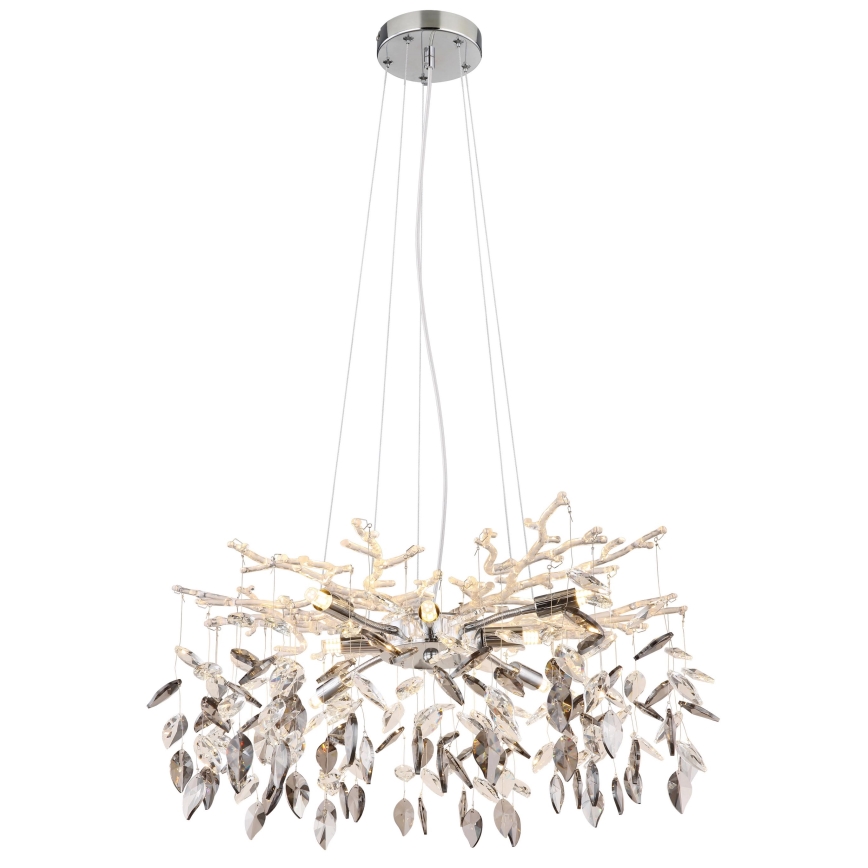 Globo - Lampadario a sospensione con filo 8xG9/8W/230V diametro 61 cm cromo lucido