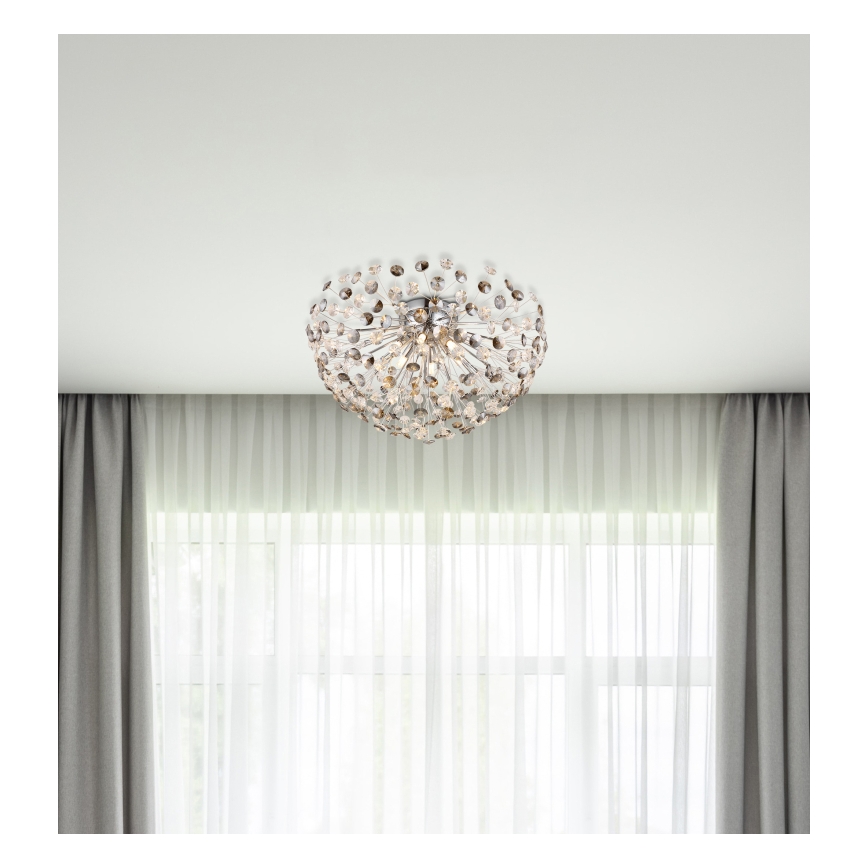 Globo - Plafoniera LED 6xG9/3,5W/230V diametro 60 cm cromo lucido