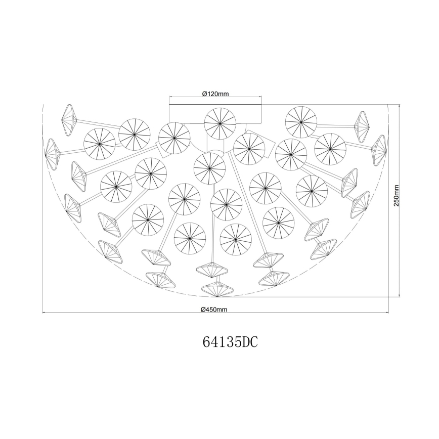 Globo - Plafoniera LED 4xG9/3,5W/230V diametro 45 cm cromo lucido