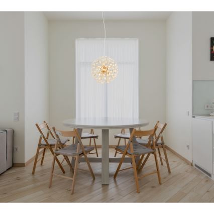 Globo - Lampadario LED a sospensione con cavo 8xG9/3,5W/230V, finitura oro