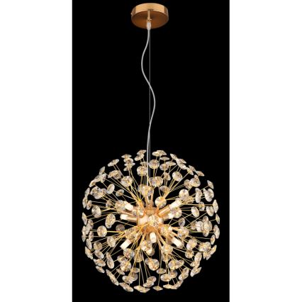Globo - Lampadario LED a sospensione con cavo 8xG9/3,5W/230V, finitura oro