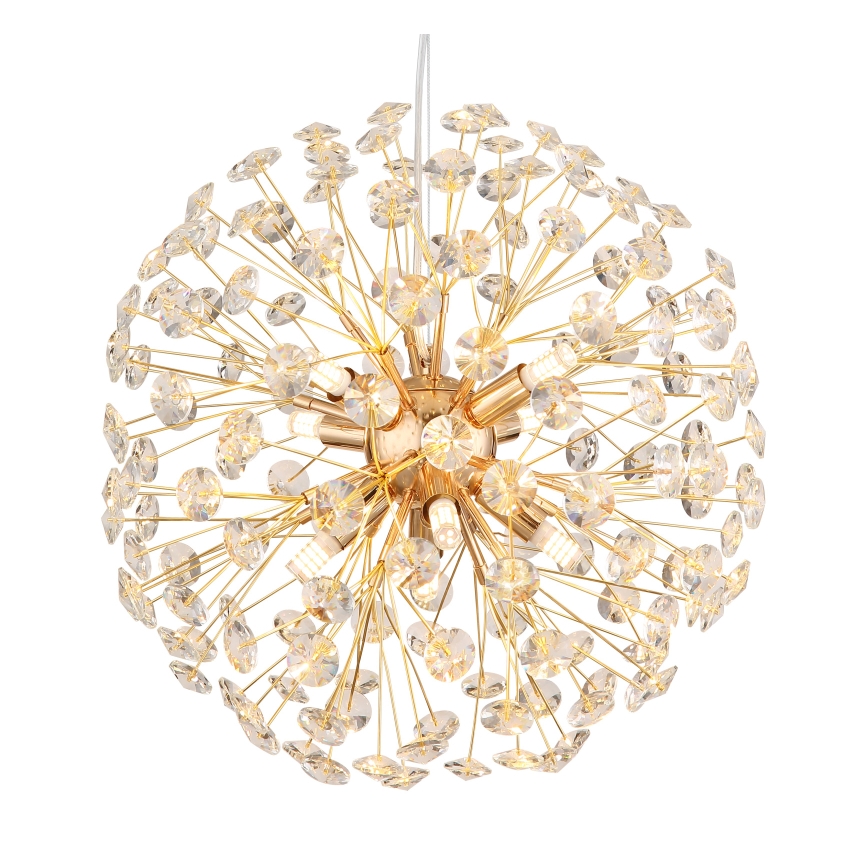 Globo - Lampadario LED a sospensione con cavo 8xG9/3,5W/230V, finitura oro