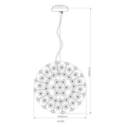 Globo - Lampadario LED a sospensione con cavo 8xG9/3,5W/230V, finitura oro