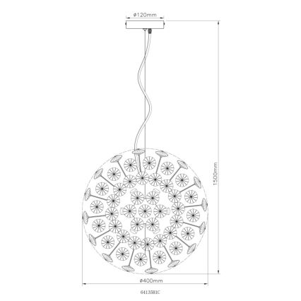 Globo - Lampadario LED su cavo 8xG9/3,5W/230V cromo lucido