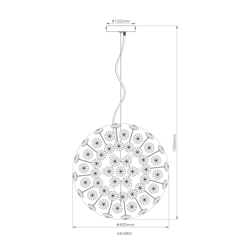 Globo - Lampadario LED su cavo 8xG9/3,5W/230V cromo lucido
