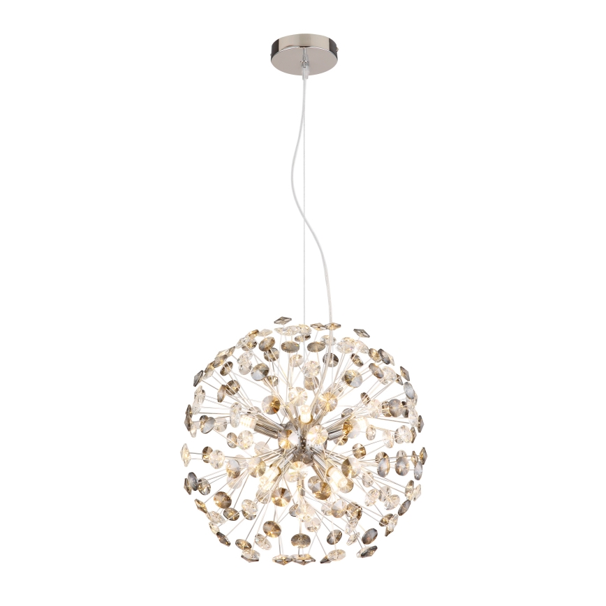 Globo - Lampadario LED sospeso a cavo, 8x G9, 3,5W, 230V, Ø 40 cm, cromo lucido