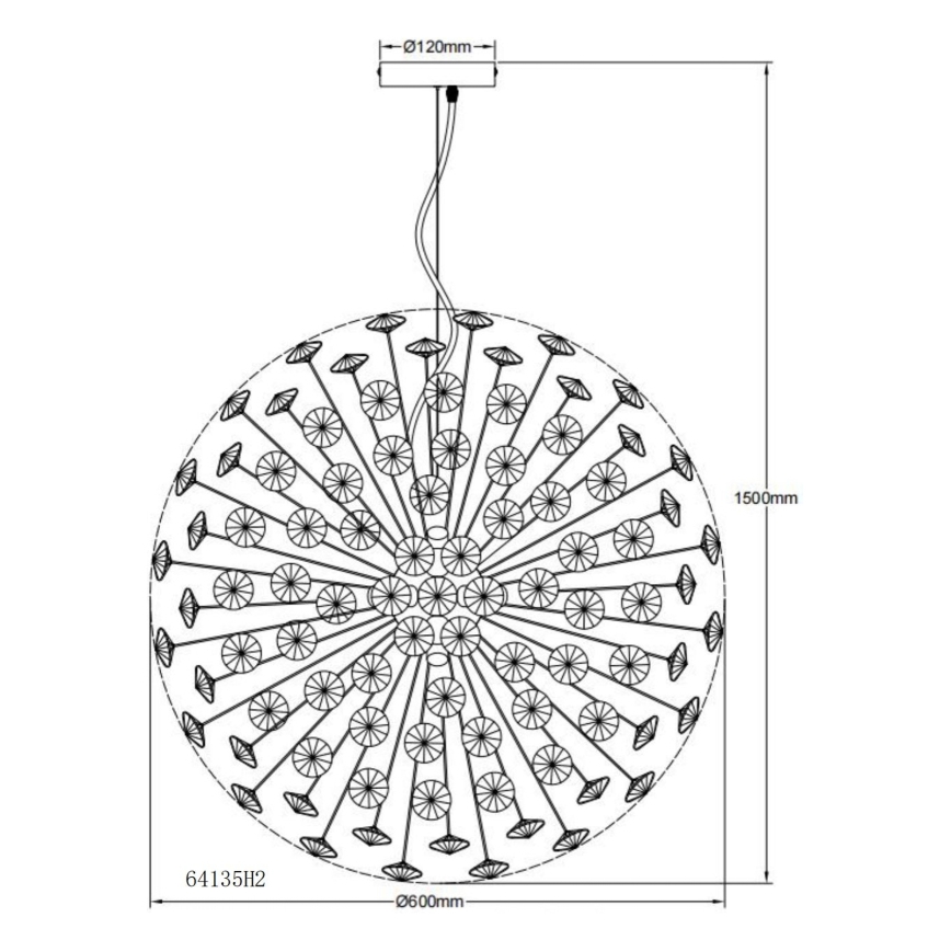 Globo - Lampadario LED su cavo 9xG9/3,5W/230V oro