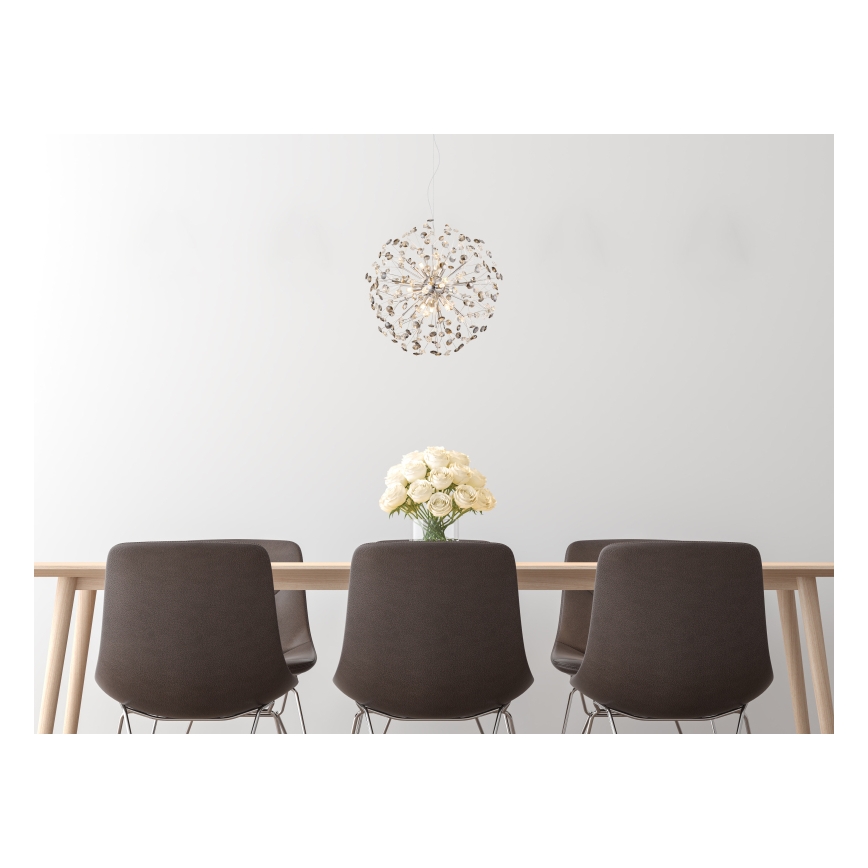 Globo - Lampadario LED su cavo 9xG9/3,5W/230V Ø 60 cm cromo lucido