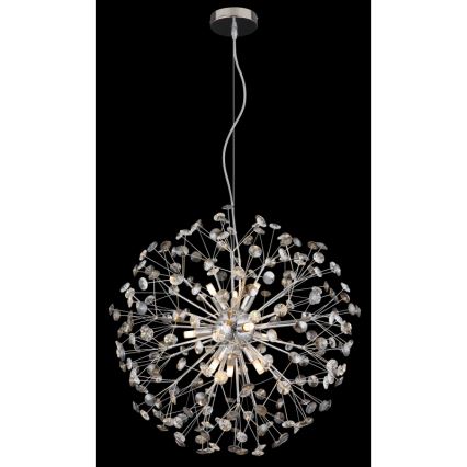 Globo - Lampadario LED a sospensione con cavo 9xG9/3,5W/230V, finitura cromo lucido
