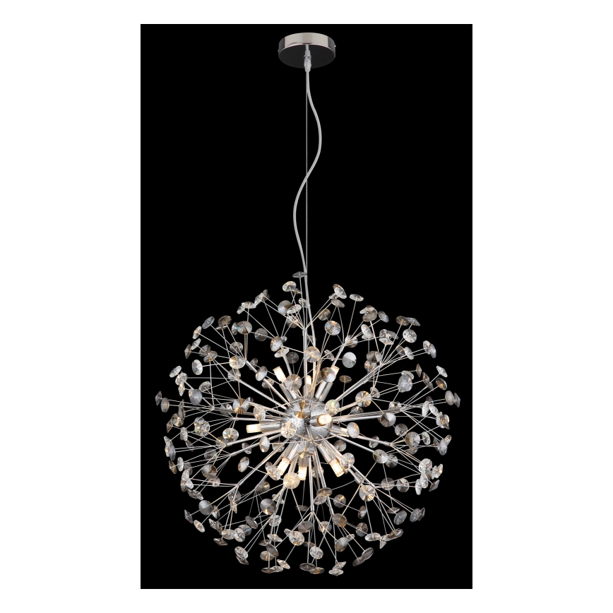Globo - Lampadario LED a sospensione con cavo 9xG9/3,5W/230V, finitura cromo lucido