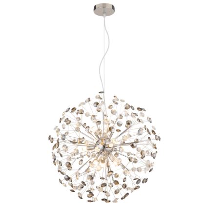 Globo - Lampadario LED a sospensione con cavo 9xG9/3,5W/230V, finitura cromo lucido