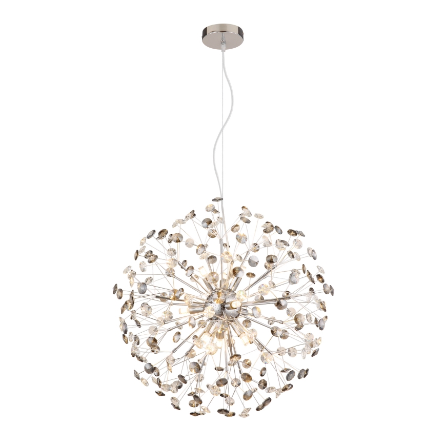 Globo - Lampadario LED a sospensione con cavo 9xG9/3,5W/230V, finitura cromo lucido