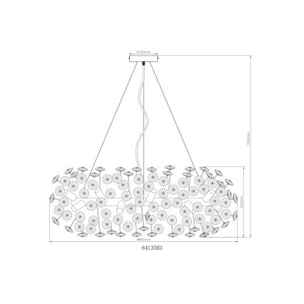 Globo - Lampadario di cristallo LED a sospensione con catena 20xG9/3,5W/230V