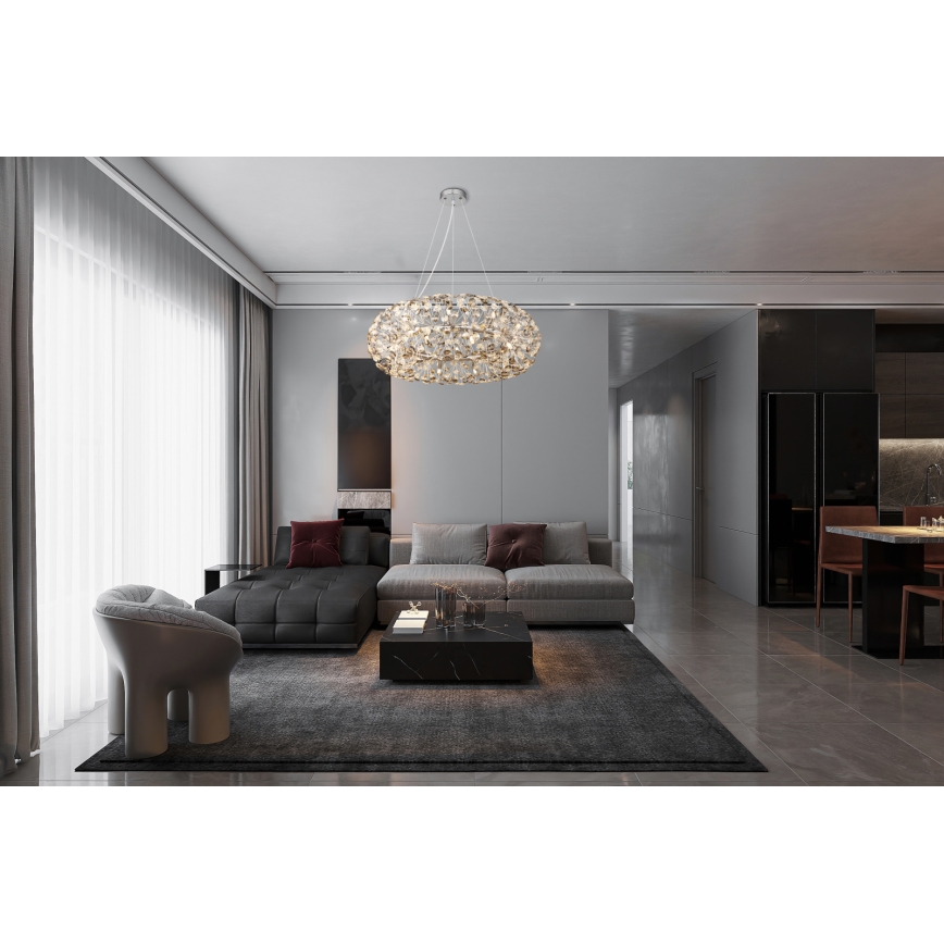 Globo - Lampadario a sospensione LED in cristallo con cavo 20xG9/3,5W/230V
