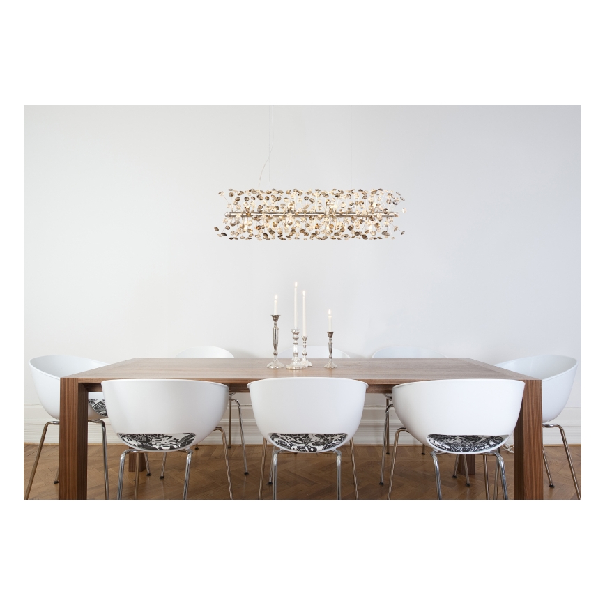 Globo - Lampadario LED su cavo 12xG9/3,5W/230V cromo lucido