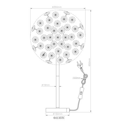Globo - Lampada da tavolo LED 8xG9/3,5W/230V cromo lucido