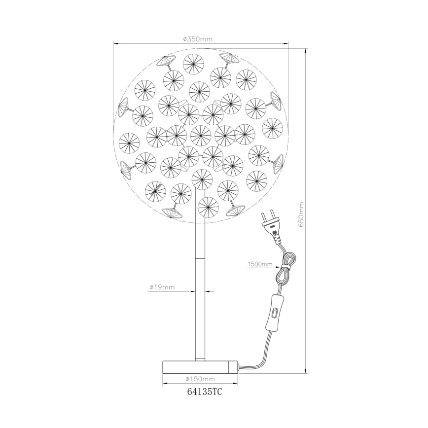 Globo - Lampada da tavolo LED 8xG9/3,5W/230V cromo lucido