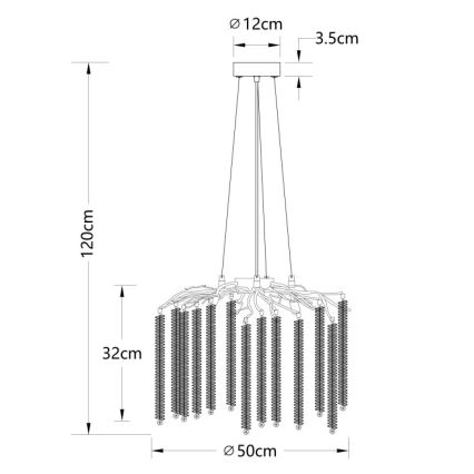 Globo - Lampadario LED a sospensione su cavo 6xG9/8W/230V