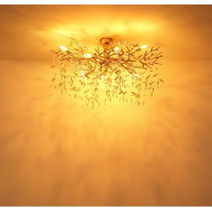 Globo - Lampadario a stelo 7xE14/40W/230V dorato
