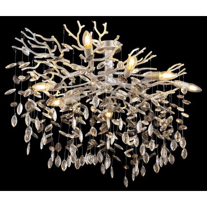 Globo - Lampadario a stelo 7xE14/40W/230V argento