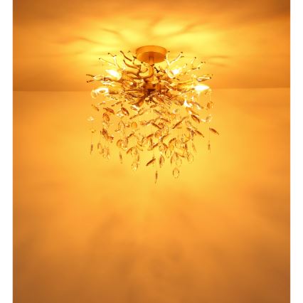 Globo - Lampadario a stelo 6xE14/40W/230V dorato