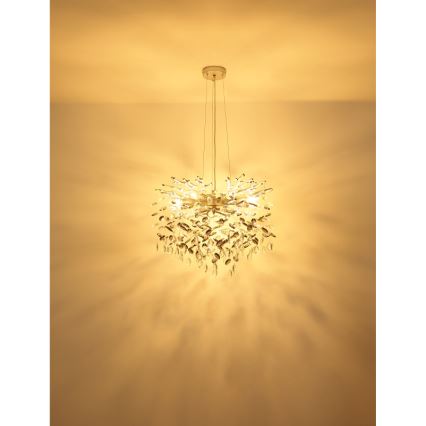 Globo - Lampadario sospeso su cavo 8xE14/40W/230V argento