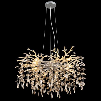 Globo - Lampadario a sospensione con cavo 10xE14/40W/230V argento
