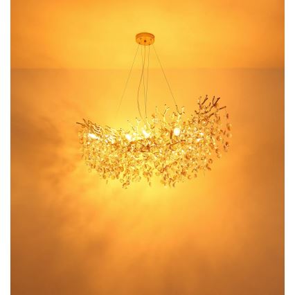 Globo - Lampadario sospeso su cavo 10xE14/40W/230V dorato
