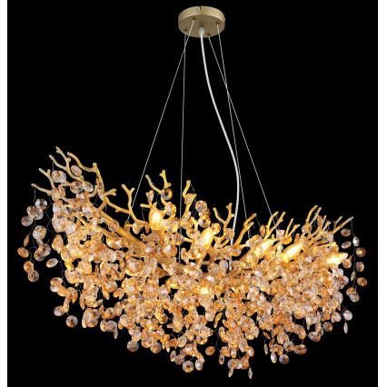 Globo - Lampadario sospeso su cavo 10xE14/40W/230V dorato