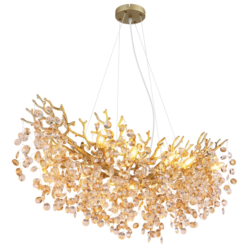 Globo - Lampadario sospeso su cavo 10xE14/40W/230V dorato