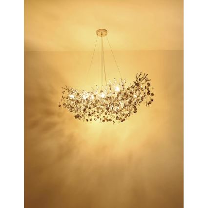 Globo - Lampadario a cavo 10xE14/40W/230V argento