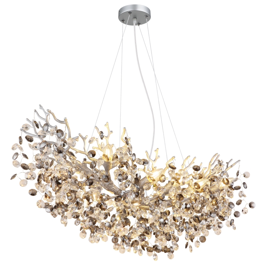Globo - Lampadario a cavo 10xE14/40W/230V argento