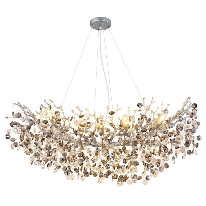 Globo - Lampadario a cavo 10xE14/40W/230V argento