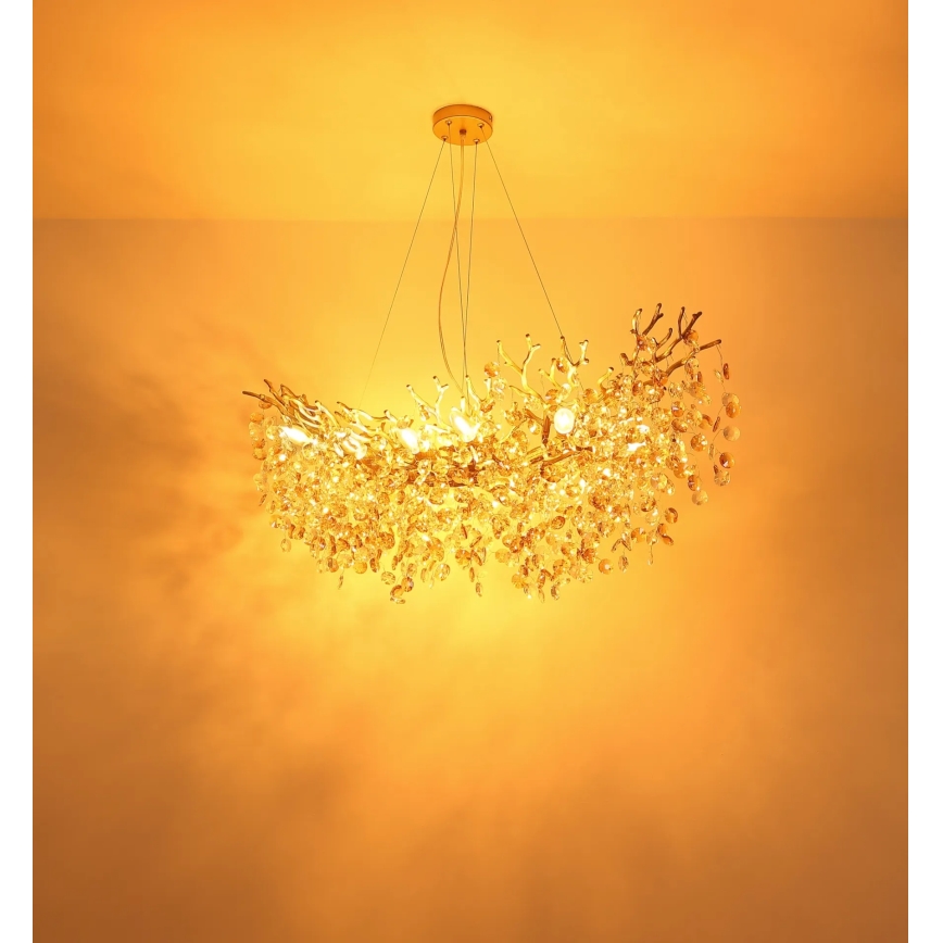 Globo - Lampadario sospeso su cavo 16xE14/40W/230V, finitura oro