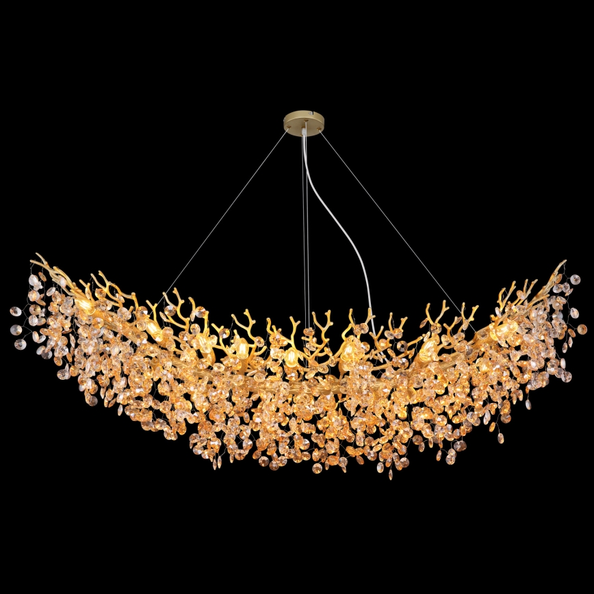 Globo - Lampadario sospeso su cavo 16xE14/40W/230V, finitura oro