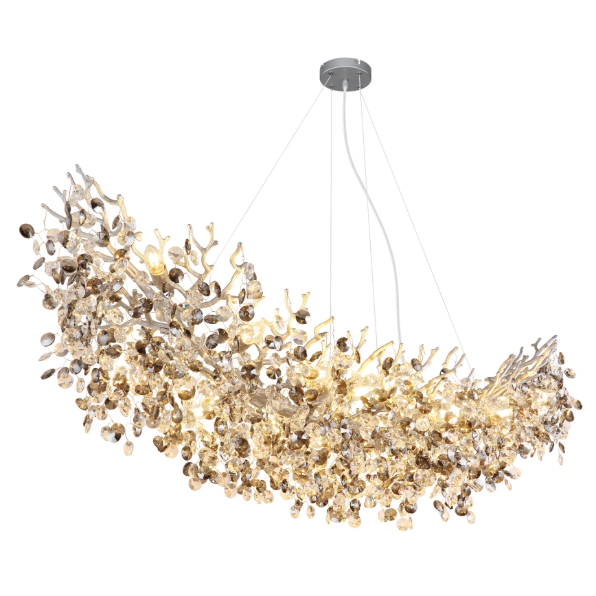 Globo - Lampadario a sospensione con cavo 16xE14/40W/230V argento