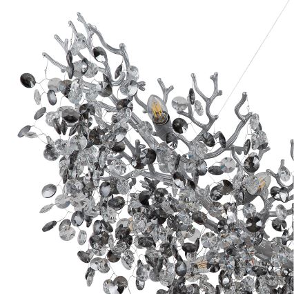 Globo - Lampadario a sospensione con cavo 16xE14/40W/230V argento
