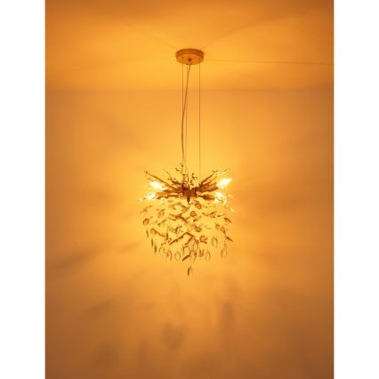 Globo - Lampadario a cavo 4xE14/40W/230V dorato