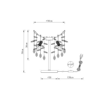 Globo - Lampada da tavolo 3xE14/40W/230V argento
