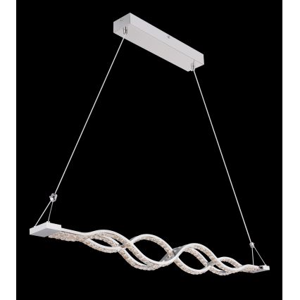 Globo - Lampadario dimmerabile a sospensione con cavo LED/30W/230V + telecomando